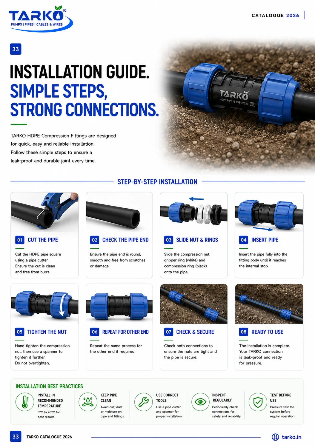 TARKO Product Catalogue Page